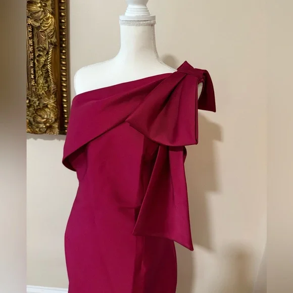 Sachin + Babi One-Shoulder Fuchsia Dress - Picture 6 of 12